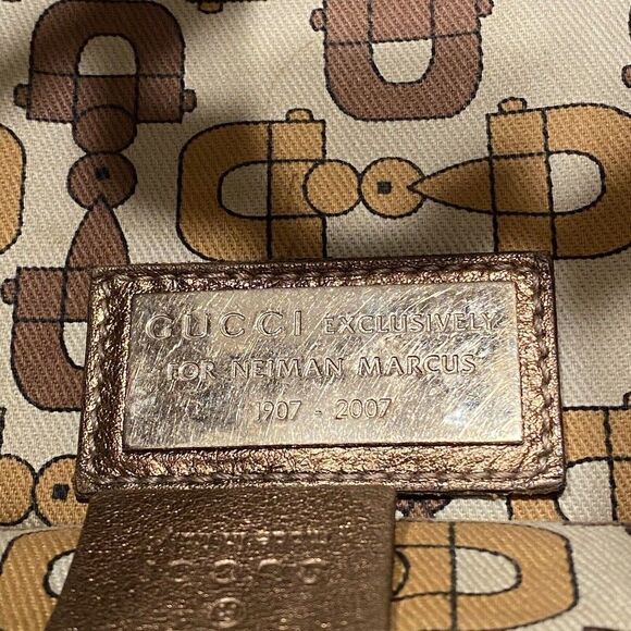100 Year 2007 GUCCI Exclusively For Neiman Marcus Limited Edition Bag Guccissima - Picture 5 of 13